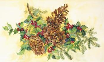 Holly And Pine Cones | Obraz na stenu