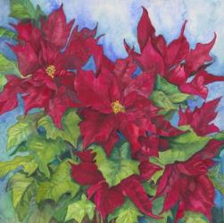 Red Oak Leaf Poinsettias | Obraz na stenu