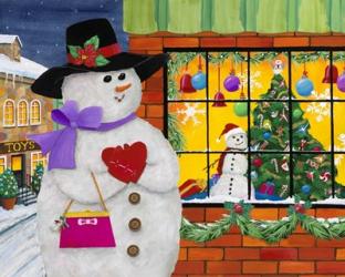 Snow Woman Window Shops | Obraz na stenu