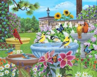 Birdbath Garden | Obraz na stenu