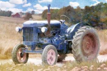 Harvest Time Blue Tractor | Obraz na stenu