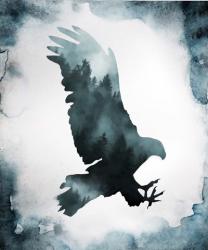 Moody Blue Eagle Silhouette | Obraz na stenu