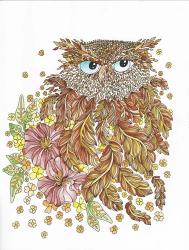 Watercolor Feathery Owl | Obraz na stenu