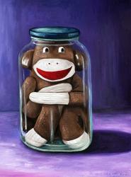 Preserving Childhood Sock Monkey | Obraz na stenu