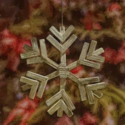 Wooden Snowflake | Obraz na stenu