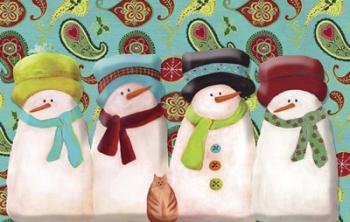 Paisley Snowmen | Obraz na stenu