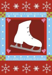 Let It Snow Ice Skate Flag | Obraz na stenu