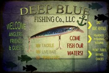 Fishing - Deep Blue LLC sign | Obraz na stenu