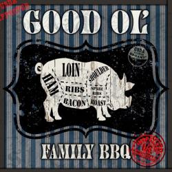 Good Ol' Family BBQ Square Pig | Obraz na stenu