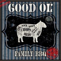 Good Ol' Family BBQ Square Sheep | Obraz na stenu