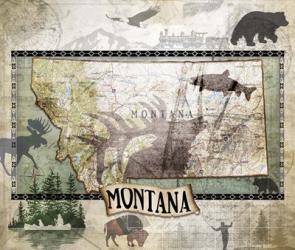 Vintage State Montana | Obraz na stenu