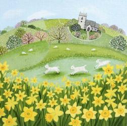 Lambs and Daffodils | Obraz na stenu