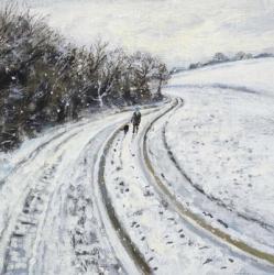 Snowy Farm Track | Obraz na stenu