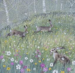 Wildflowers and Hares | Obraz na stenu