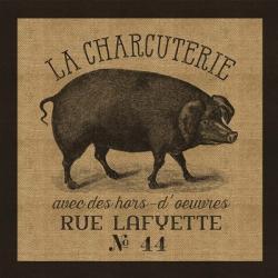 French Pig Burlap | Obraz na stenu