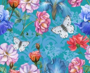 Roses And Butterflies (Pattern) | Obraz na stenu