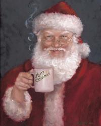 Santa with a Mug | Obraz na stenu