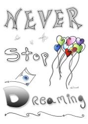 Never Stop Dreaming | Obraz na stenu