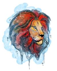 Watercolor Safari- Lion | Obraz na stenu