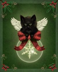 Merry Little Christmas Cat | Obraz na stenu