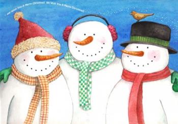 Three Snowmen Sing | Obraz na stenu