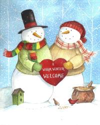 Warm Welcome Snowman | Obraz na stenu