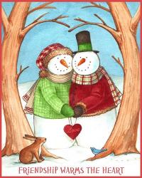 Snowman Tree Heart Share | Obraz na stenu