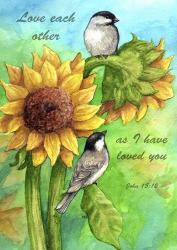 Sunflower And Chickadee | Obraz na stenu