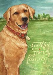 Yellow Lab Friend Family | Obraz na stenu