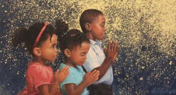 Kids Praying | Obraz na stenu