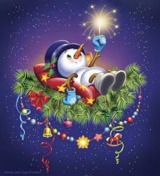 Resting Snowman | Obraz na stenu