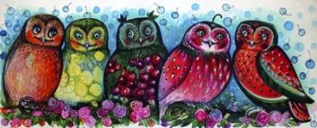 5 Owls | Obraz na stenu