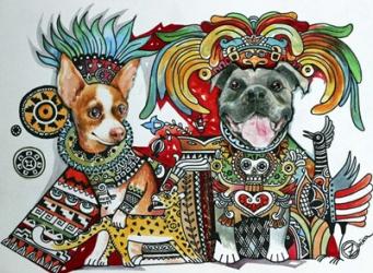 Chihuahua and Pitbull in Mexico | Obraz na stenu