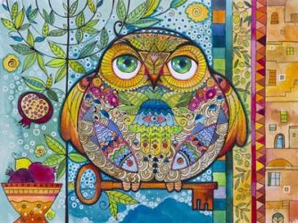 Judaica Folk Owl | Obraz na stenu