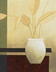 Leaves and White Vase | Obraz na stenu