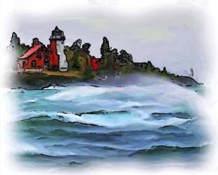 Ausable Lighthouse | Obraz na stenu