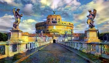 Rome Italy Castel Sant Angelo Mausoleum of Hadrian | Obraz na stenu