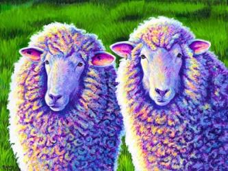 Two Colorful Sheep | Obraz na stenu