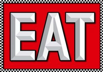EAT Solid With Checkerboard | Obraz na stenu