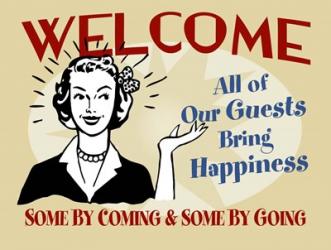 Welcome Guests Bring Happiness | Obraz na stenu