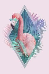 Tropical Leaves & Flamingo | Obraz na stenu