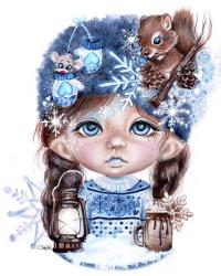 Snowy Saraphina -  Winter MunchkinZ Elf | Obraz na stenu