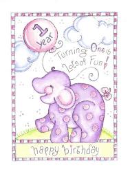 First Birthday Elephant | Obraz na stenu