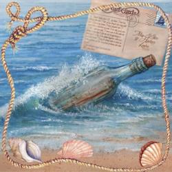 Message In Bottle-Beach Postcard | Obraz na stenu