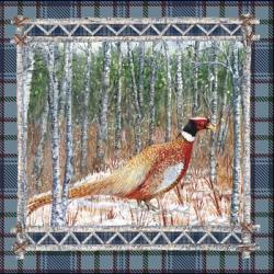 Birch Frame Plaid-Pheasant | Obraz na stenu