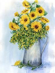 Sunflowers Watercolor Sketch | Obraz na stenu