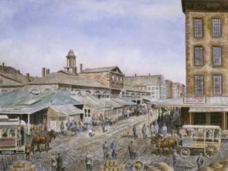 Fulton Market,  NYC.1876 | Obraz na stenu