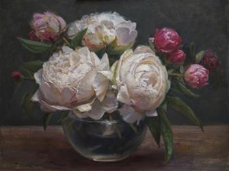 Peonies Bowl of Cream | Obraz na stenu