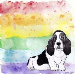 Rainbow Basset Hound | Obraz na stenu