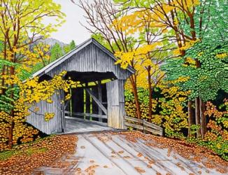 Vermont Bridge In Fall | Obraz na stenu